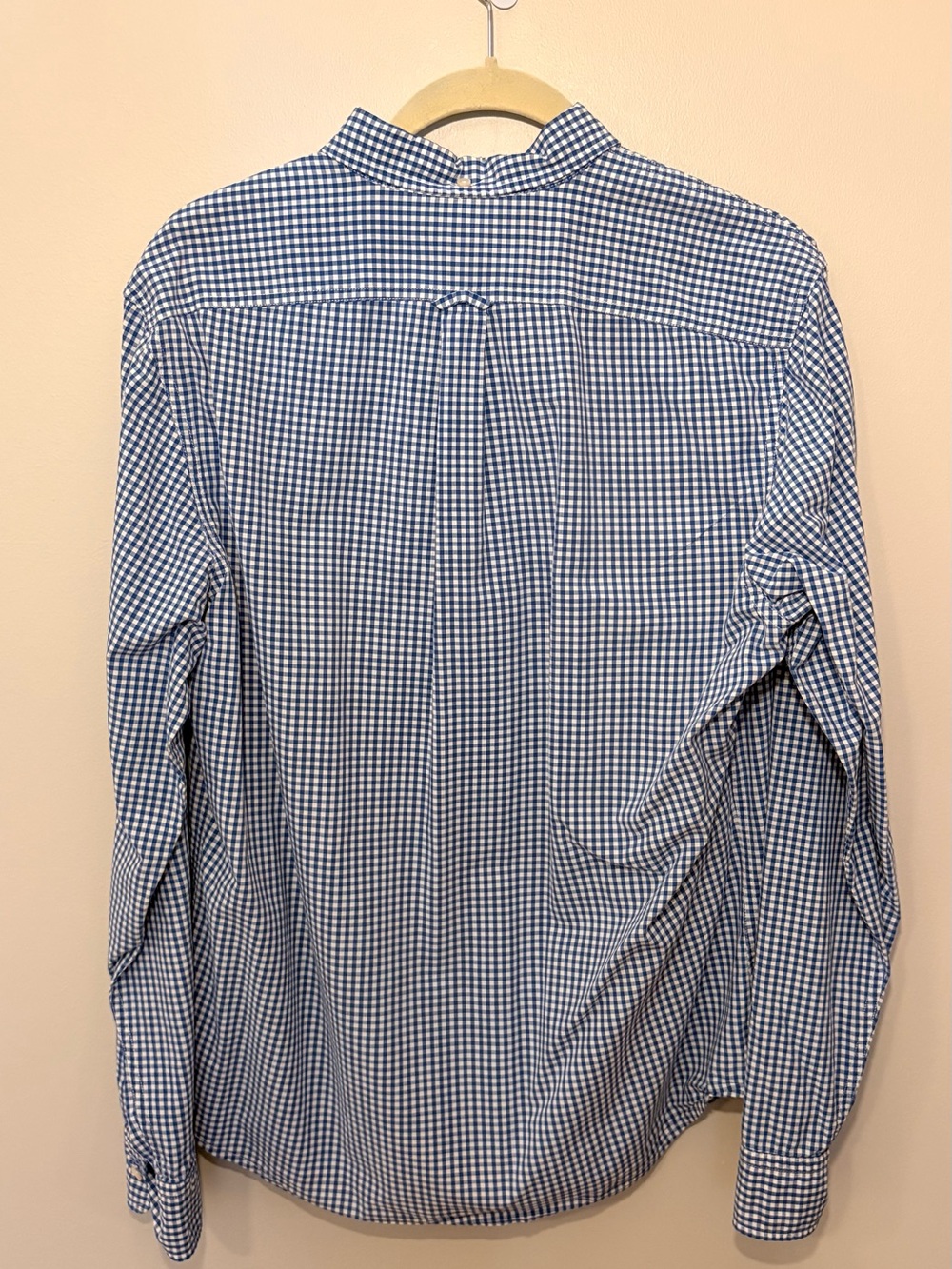 GAP Mens Medium Classic Blue & White Gingham Button-Down Shirt -100% Cotton - Picture 4 of 14
